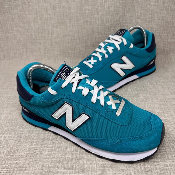New Balance Shoes - New Balance 515 Womens 9 B Teal Navy Blue Suede Mesh Retro Casual Sneakers